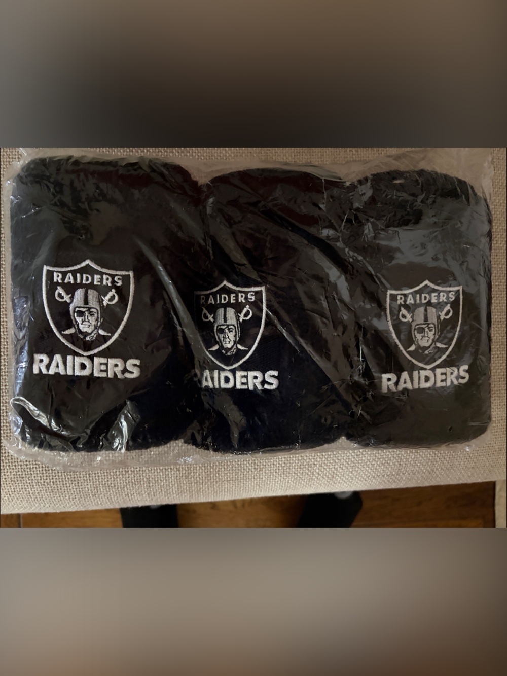 Black Raiders Golf Club Head Covers (1 ,3, X). New Unopened packaging.